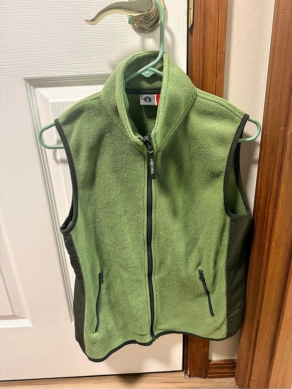 Vintage kids large Arizona Jean Company Fleece Vest in Green Like New